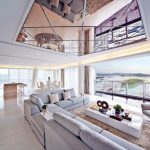 Mirror ceiling for living room with beautiful views