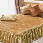 Satin cover for a double bed