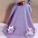 Openwork lilac blanket for babies on discharge