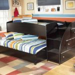 Black roll-out bed for two children