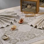 Decorative linen tablecloth