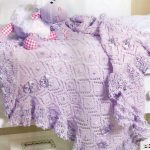 Children's plaid bedspread Lilac knitting
