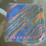 Diagonal blanket for newborn knitting needles