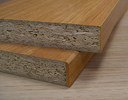 Chipboard with edge