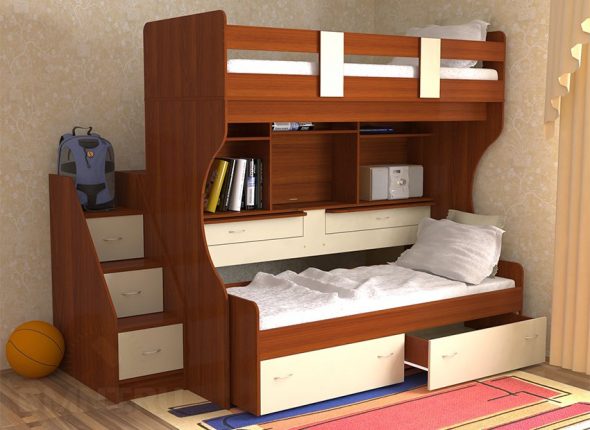 Chipboard bunk bed