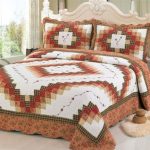 Geometriko pattern sa bedspread