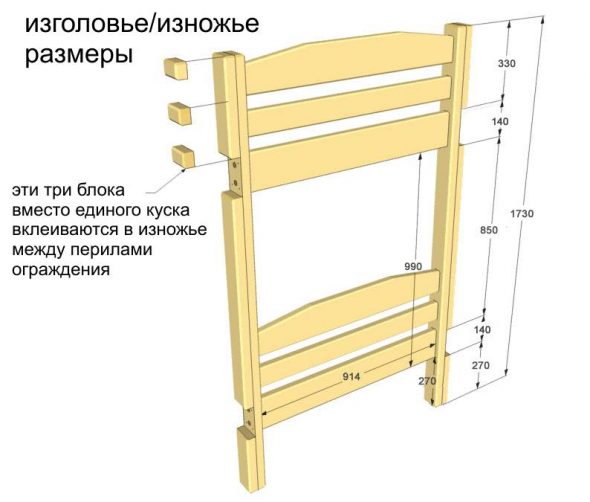 Headboard bunk bed