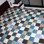 Patchwork checkered bedspread