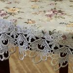 Beautiful floral tablecloth with lace