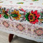 Beautiful practical cotton tablecloth with flowers
