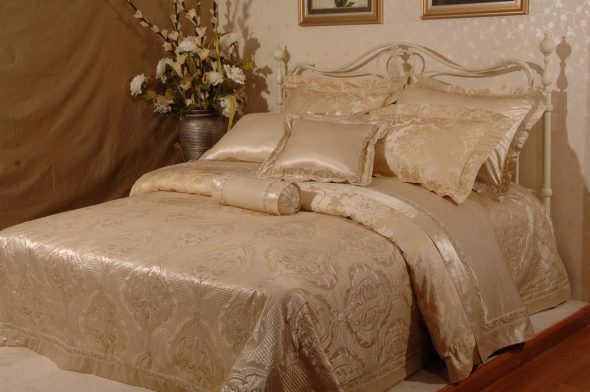 Beautiful silk bedspread