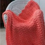 Beautiful plaid-knitted coral