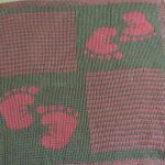 Unusual blanket for the baby with piles