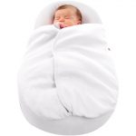Cocoon blanket white for a newborn