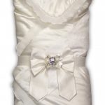 Blanket envelope with a bow of a beautiful milky color