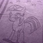Purple pony blanket