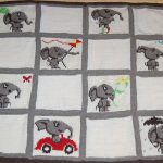 Blanket with elephants for baby