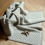 Plaid knitted openwork woolen Vintage