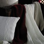 Blankets knitting in different colors and different textures