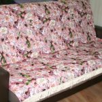 Cover on the sofa with floral pattern