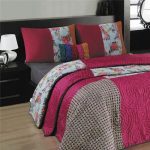 Multi-colored tapestry bedspread for a large bed