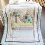Baby quilt with elephants