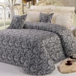 A dark bedspread for a bright bedroom will allow you to select a bed