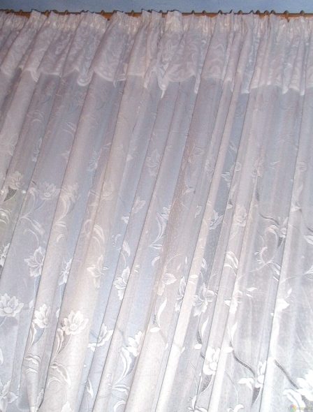 Tulle after starching process