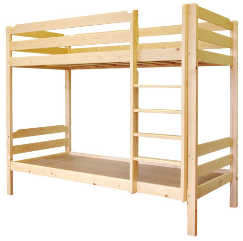 Wygodne drewniane łóżko piętrowe