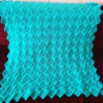 Bright baby blanket with diamonds on discharge