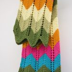 Openwork crocheted crochet patterned zigzag