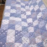 Beautiful homemade patchwork in blue and white
