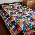 Mooie deken met geometrische patronen doe het zelf