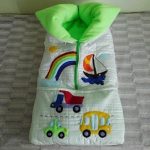 Beautiful blanket with cars on the manual statement