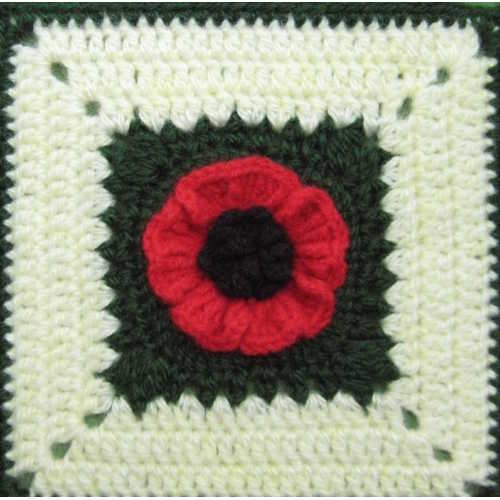 Square with poppies