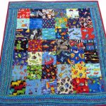 Small baby blanket of colorful shreds