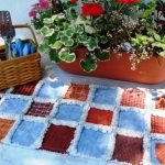 Small jeans picnic blanket