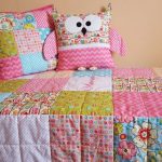 Quilt blanket for girls in patchwork technology