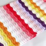 Chic rainbow blanket with an unusual pattern
