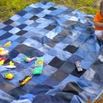 Şık piknik kot battaniye