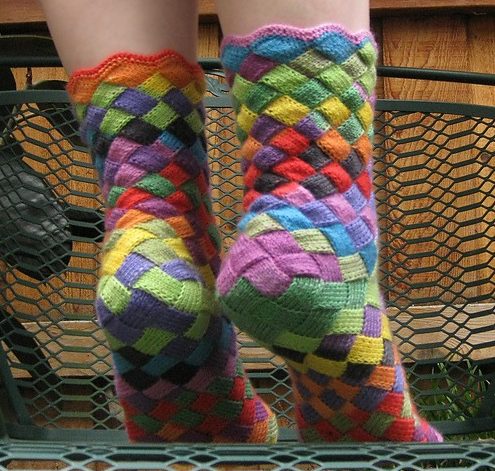 Pletene čarape iz kvadrata