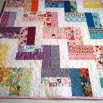 Zigzag pattern perfect patchwork quilt with your own hands