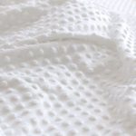 White plush bedspread
