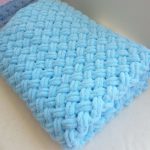 Blue blanket of soft plush