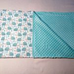Blue hedgehogs on a baby blanket
