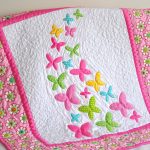 Blanket with butterflies for baby