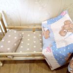 Bed linen in Mishutka's doll bed