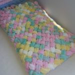 Chic plush plaid knit