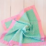 Green and Pink Minky Plush Plaid