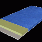 Springless children's mattress of medium hardness, made on the basis of the material naturfoam